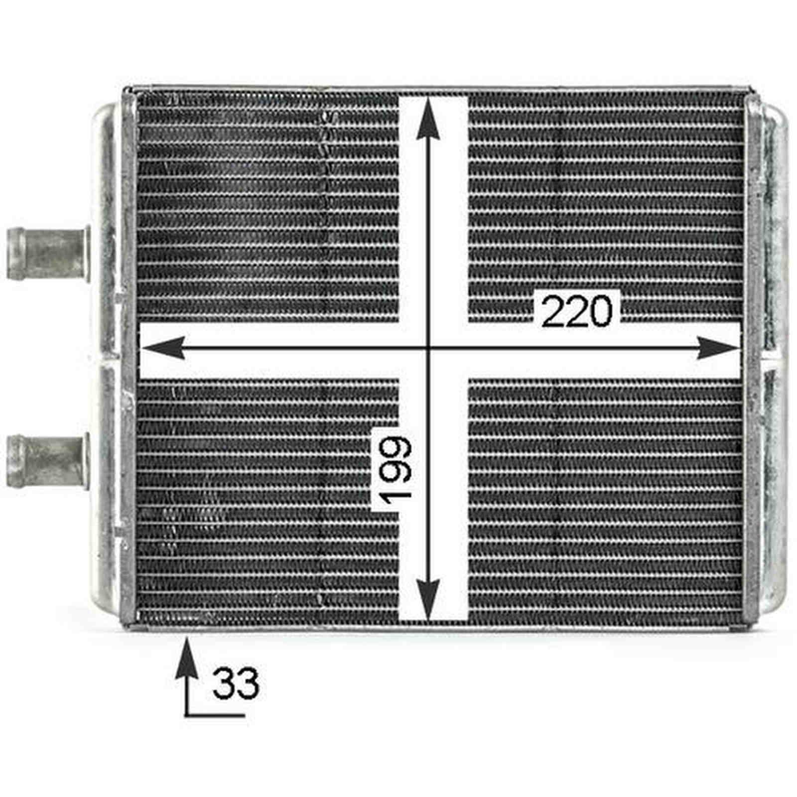 Wärmetauscher Innenraumheizung Alu 220 mm - 199 mm MAHLE für u.a. IVECO DAILY