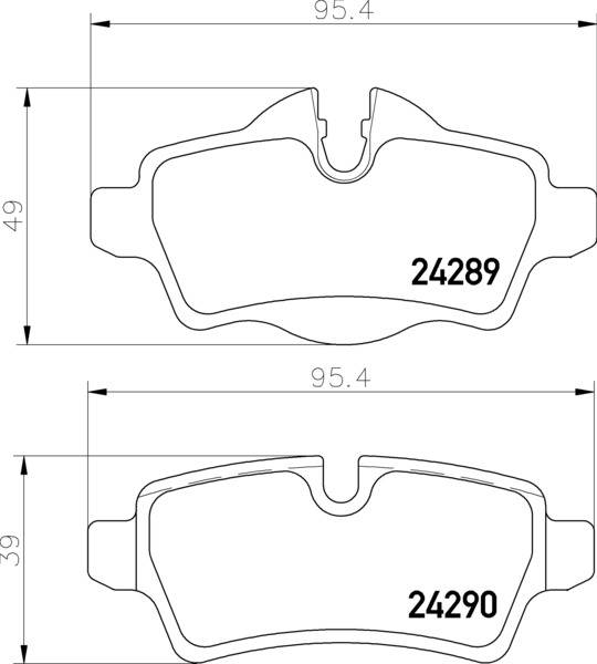HELLA 8DB 355 031-791 Bremsbelagsatz, Scheibenb