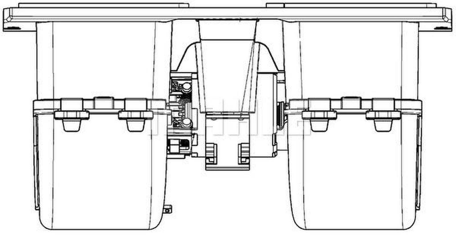 Innenraumgebläse 24 V 180 W Ø 129 mm 2-polig MAHLE für u.a. RENAULT TRUCKS