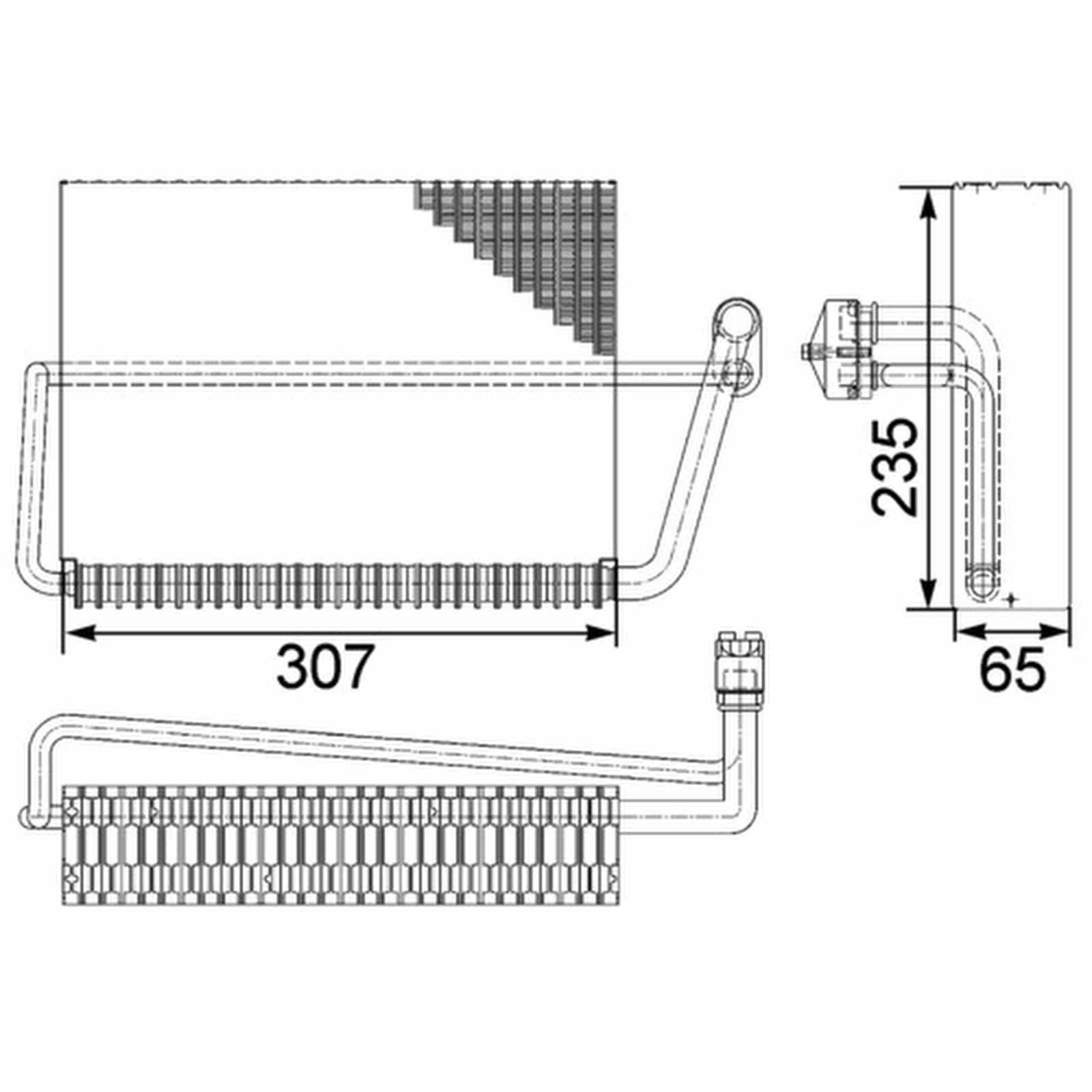 Mahle AE83000P Verdampfer, Klimaanlage