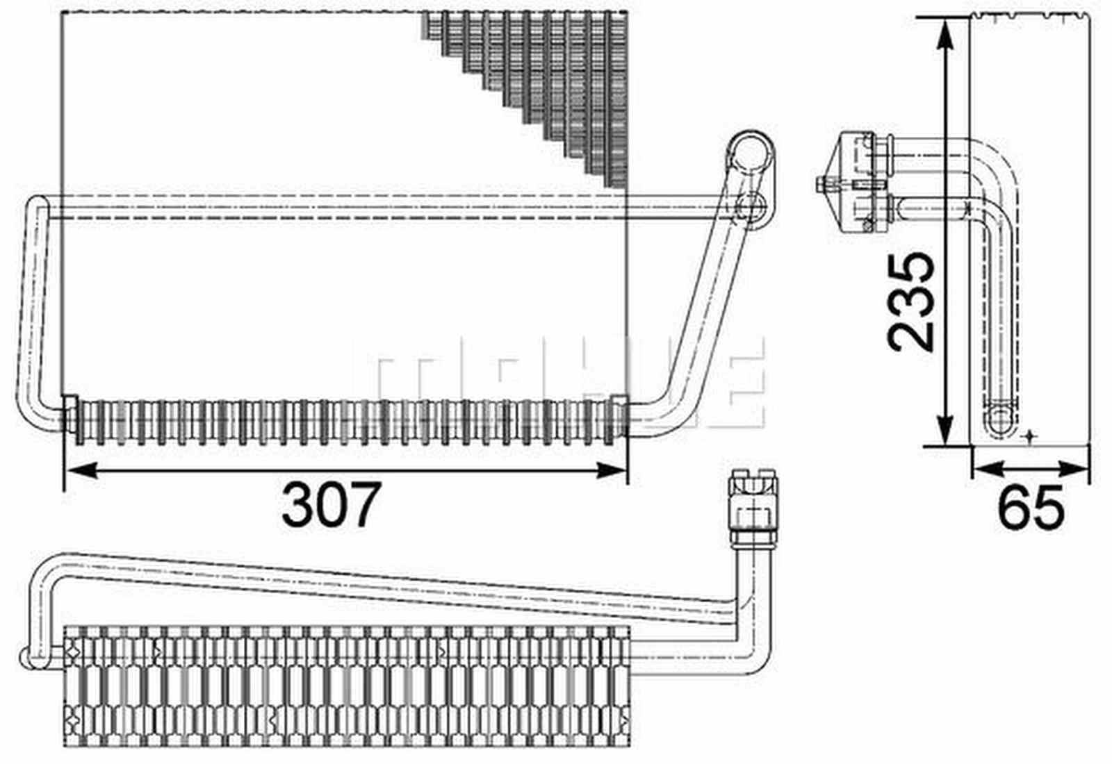 Mahle AE83000P Verdampfer, Klimaanlage