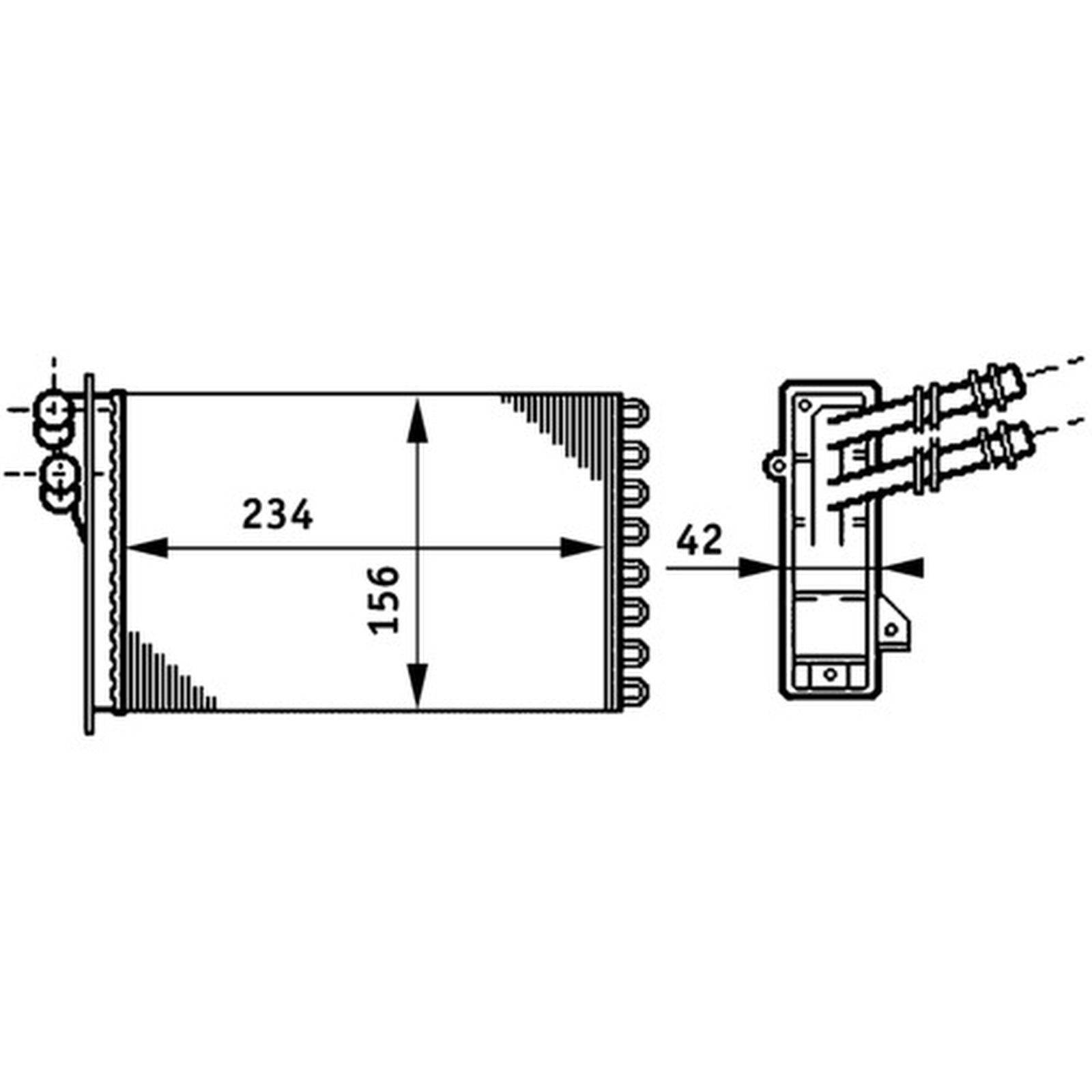 Mahle AH72000S Wärmetauscher, Innenraumheizung