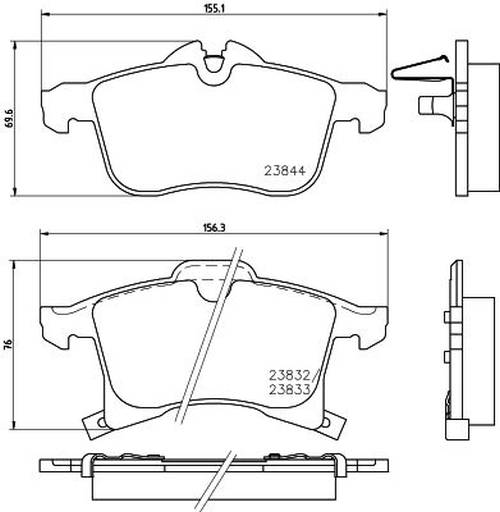 HELLA 8DB 355 009-221 Bremsbelagsatz, SBB