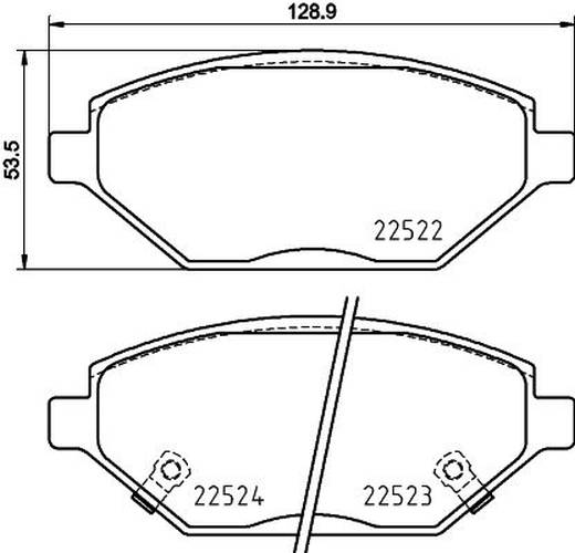 HELLA 8DB 355 025-521 Bremsbelagsatz, SBB