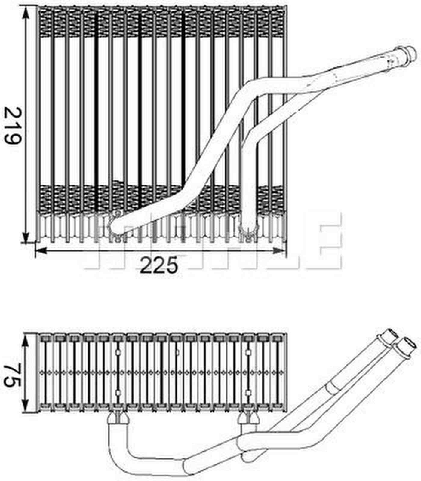 Mahle AE38000S Verdampfer, Klimaanlage