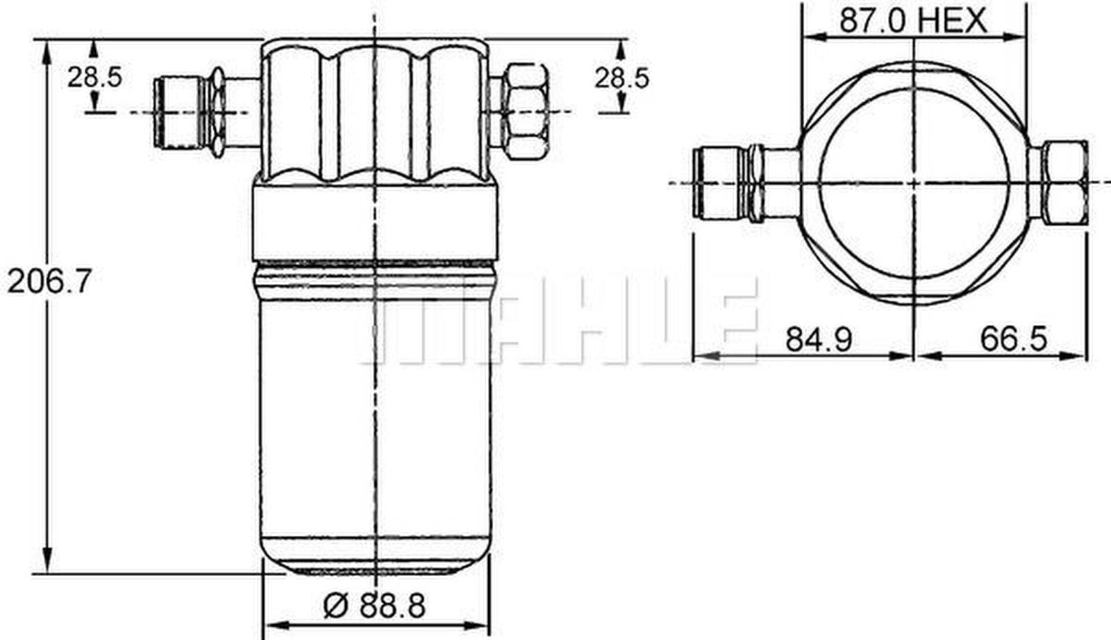 Trockner Klimaanlage Anti-Feuchtigkeit 636 g MAHLE passend für u.a. AUDI A6