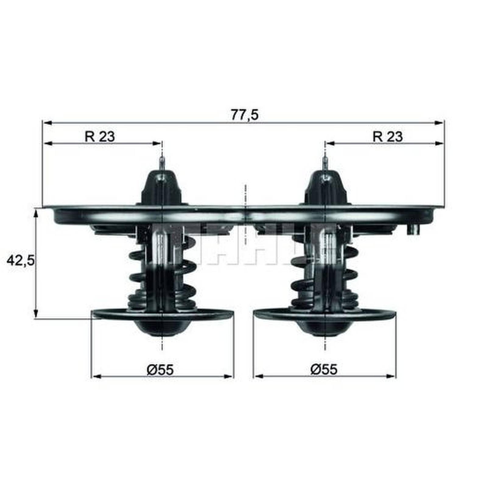 Thermostat Kühlmittel mit Dichtung MAHLE für SCANIA