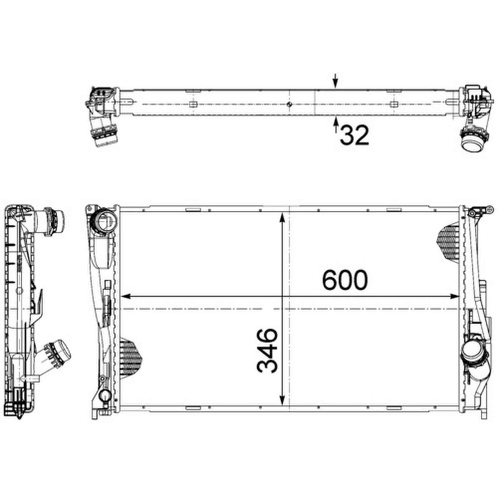 Mahle CR1083000S Kühler, Motorkühlung