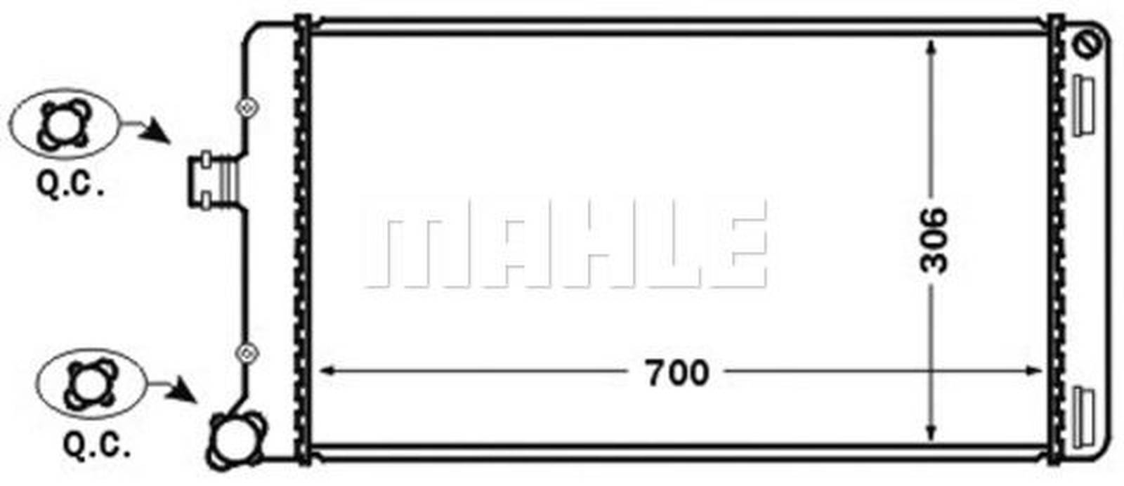 Mahle CR1445000S Kühler, Motorkühlung