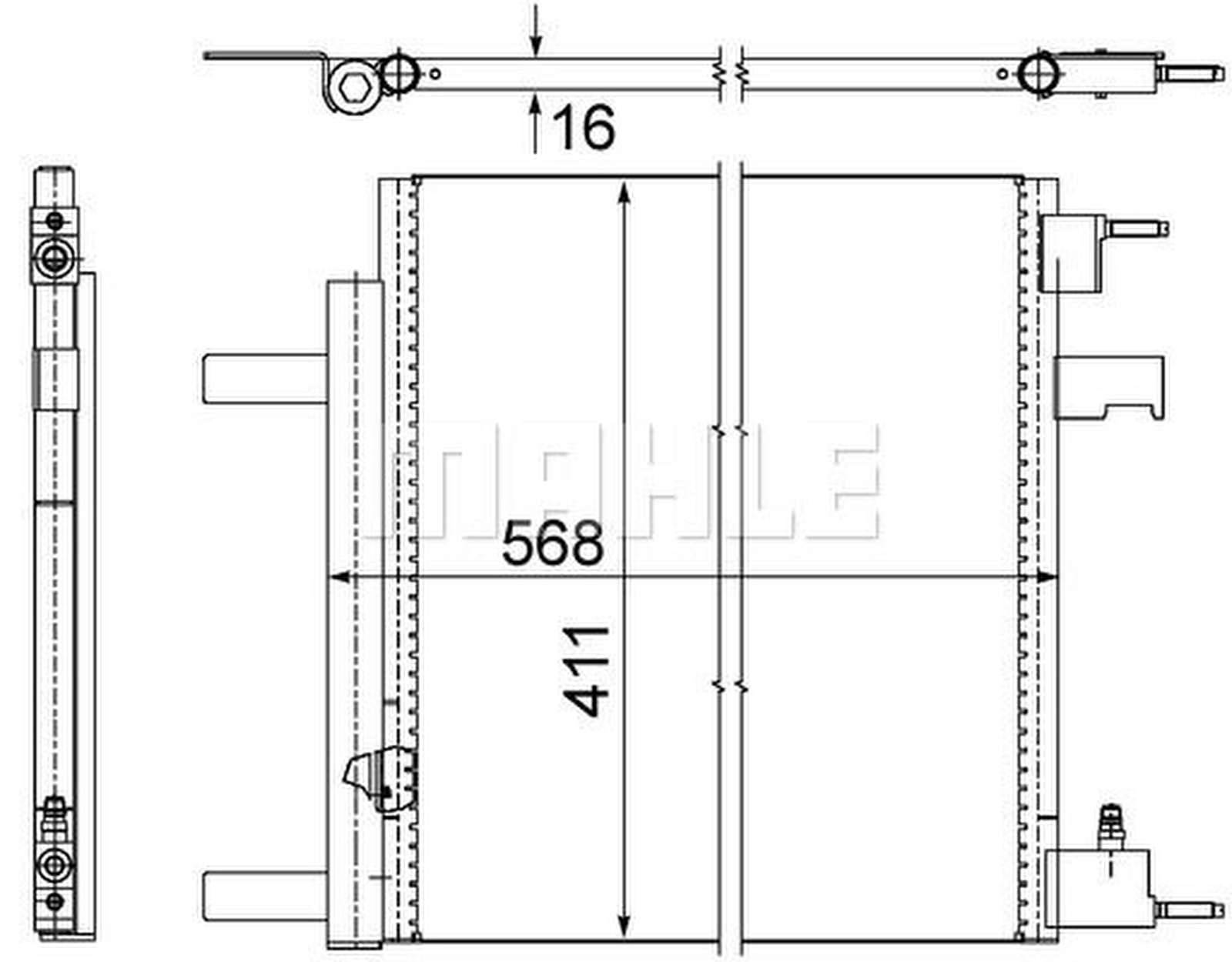 Mahle AC636000P Kondensator, Klimaanlage