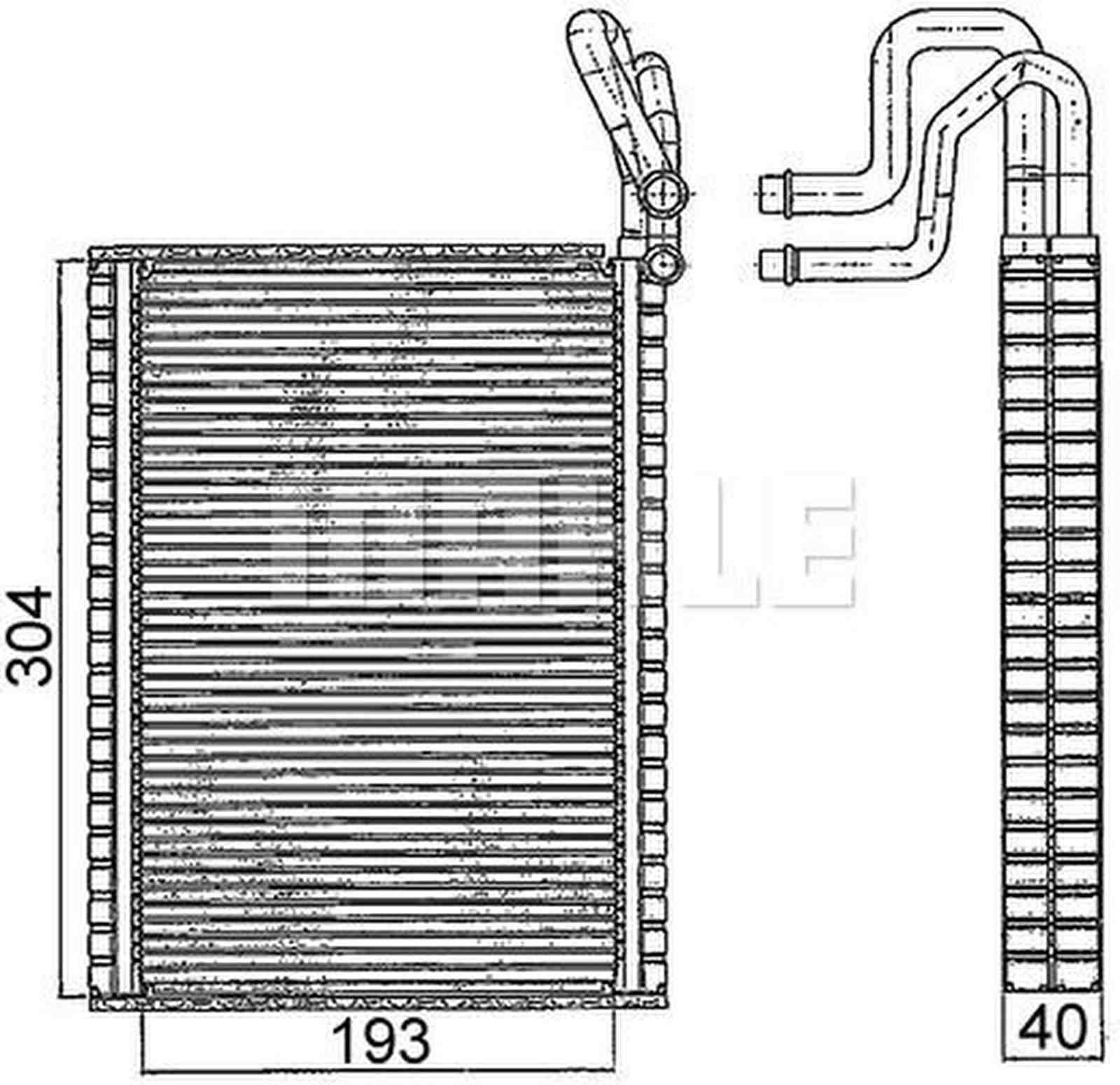 Mahle AE116000S Verdampfer, Klimaanlage