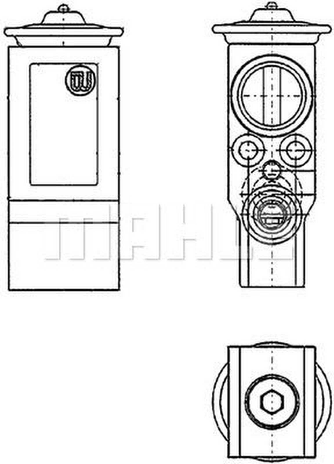 Expansionsventil Klimaanlage Ø 8,7 mm Ø 11,9 mm MAHLE für u.a. CITROËN C4