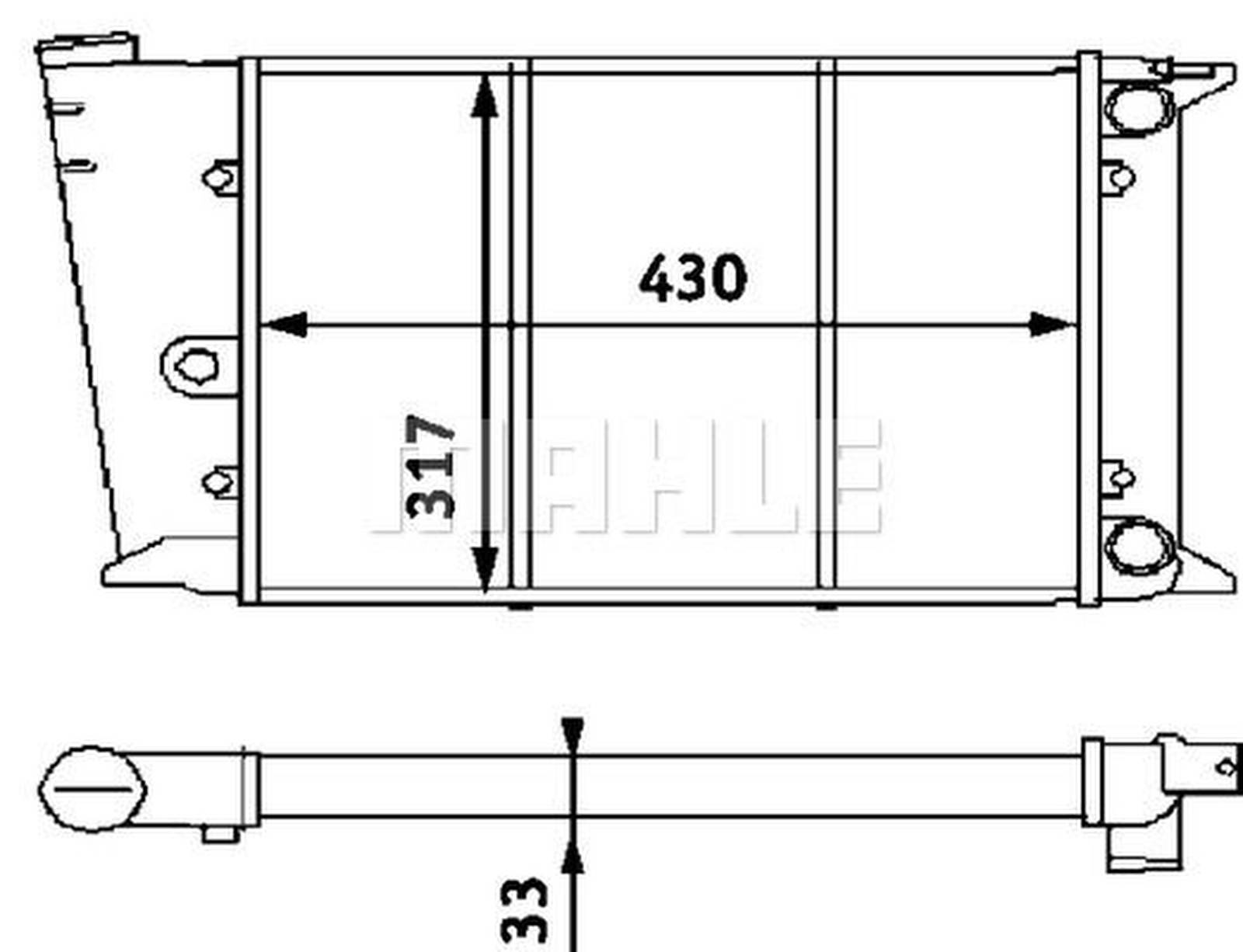 Mahle CR420000P Kühler, Motorkühlung
