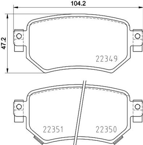 HELLA 8DB 355 025-561 Bremsbelagsatz, SBB