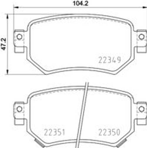 HELLA 8DB 355 025-561 Bremsbelagsatz, SBB