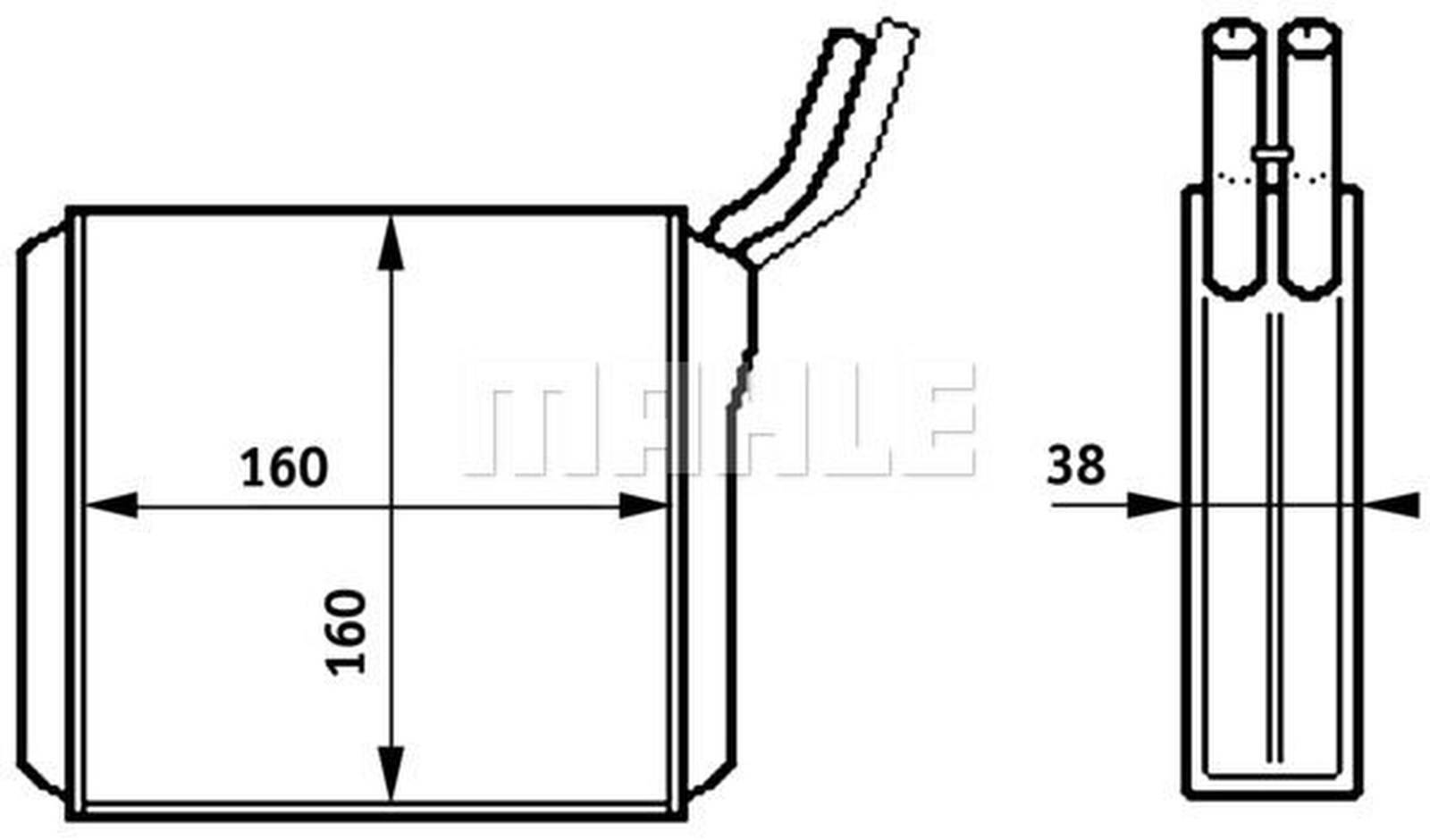 Mahle AH153000S Wärmetauscher, Innenraumheizung