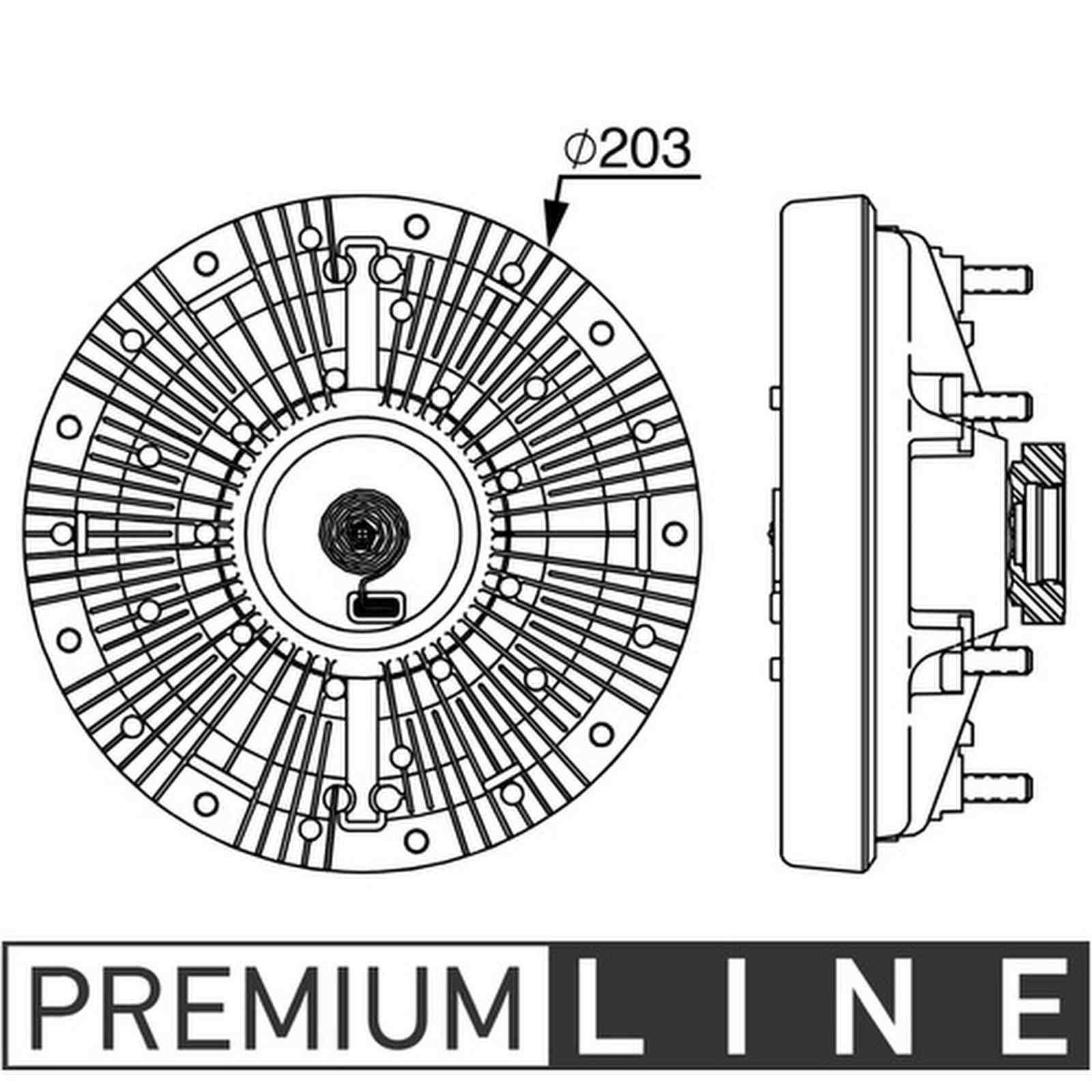 Kupplung Kühlerlüfter thermisch Ø 203 mm MAHLE für FENDT Favorit