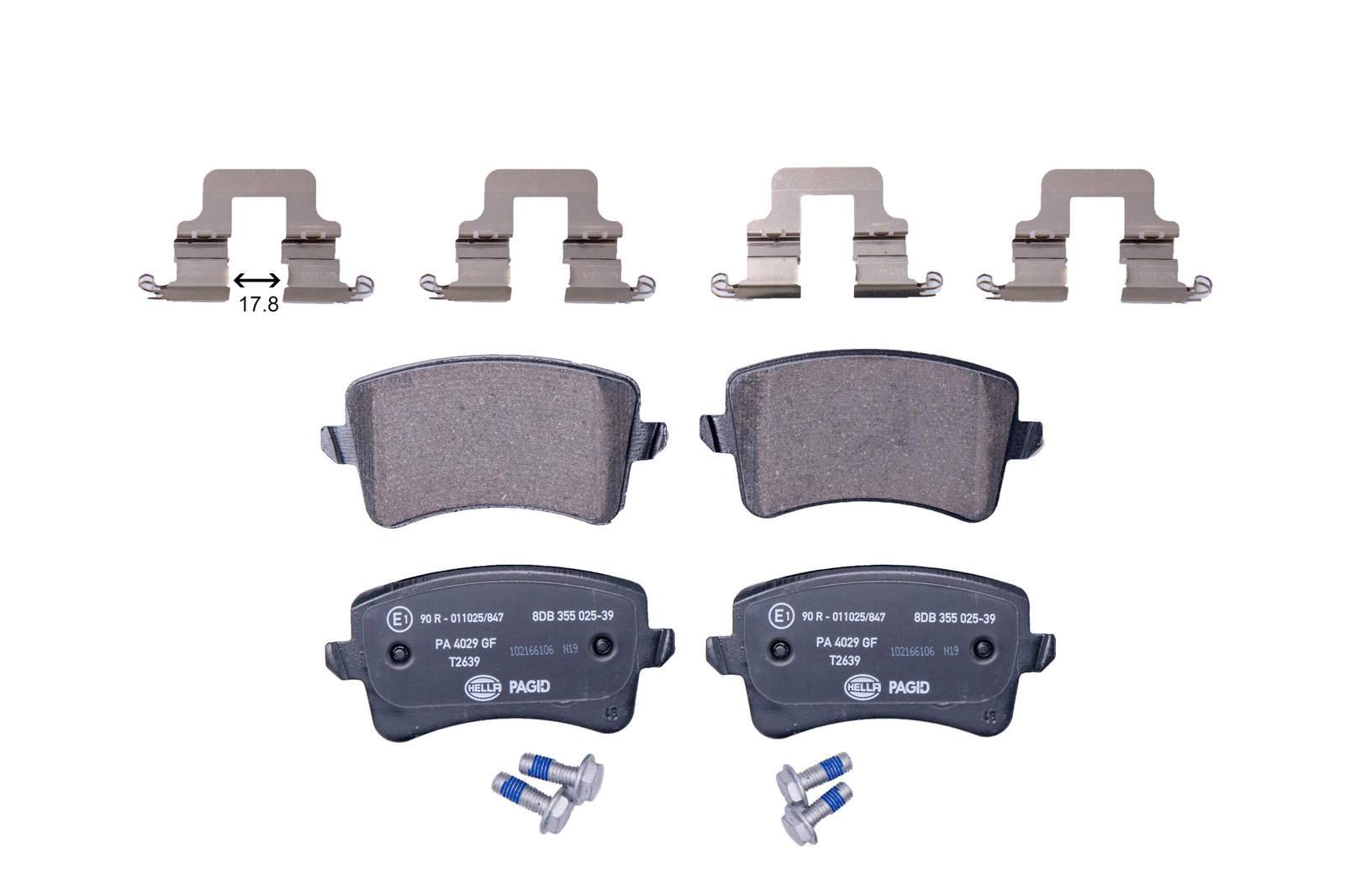 HELLA 8DB 355 025-391 Bremsbelagsatz, SBB