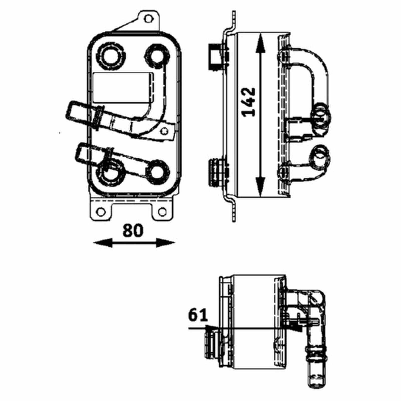 Mahle CLC43000P Ölkühler, Automatikgetriebe