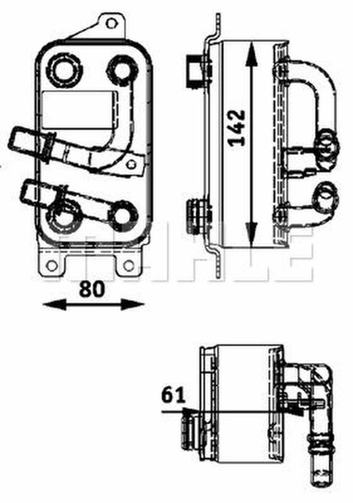 Mahle CLC43000P Ölkühler, Automatikgetriebe