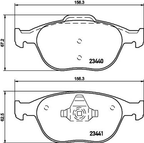 HELLA 8DB 355 009-561 Bremsbelagsatz, SBB