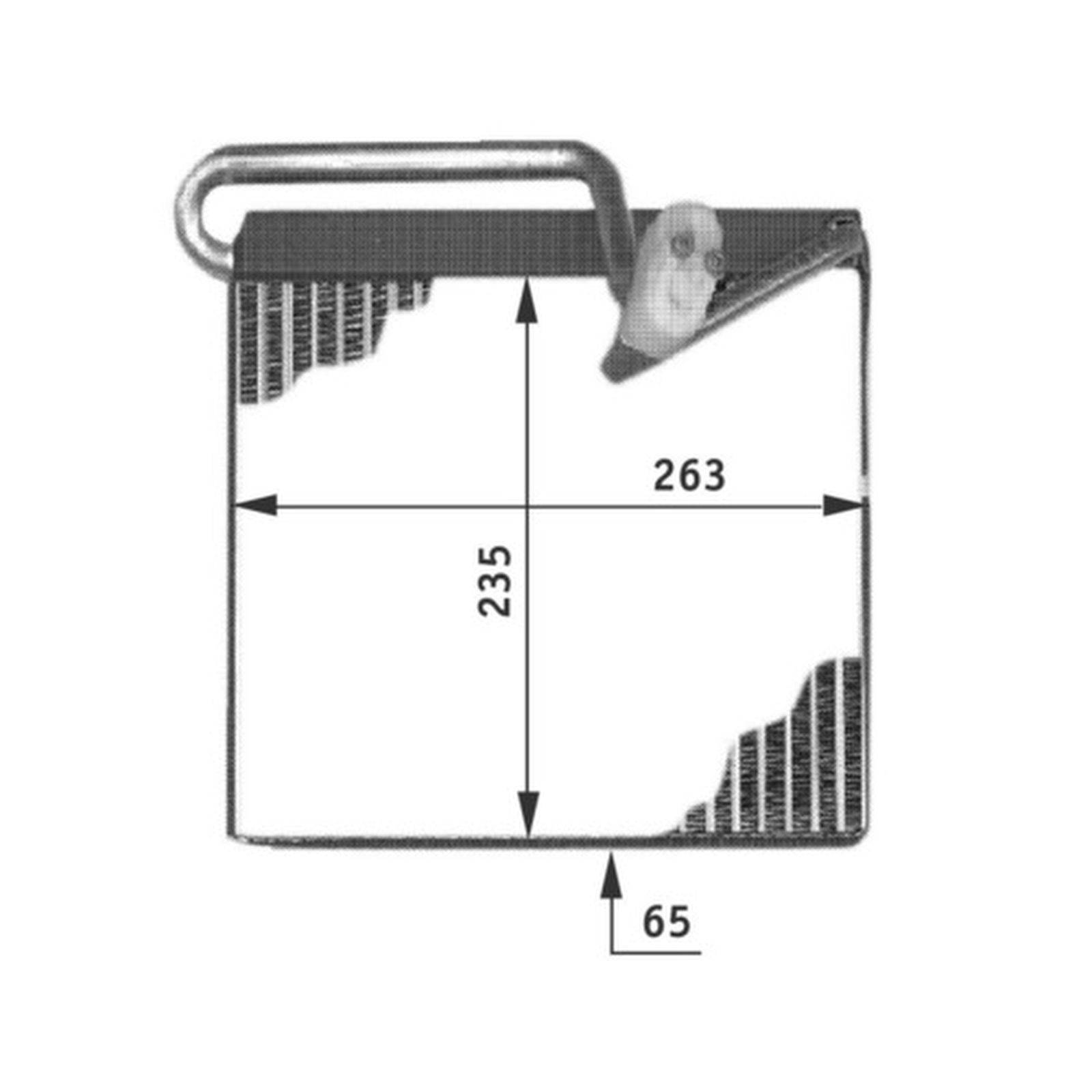 Verdampfer Klimaanlage Kühlrohre parallel 263mm-235mm MAHLE für u.a. OPEL ASTRA