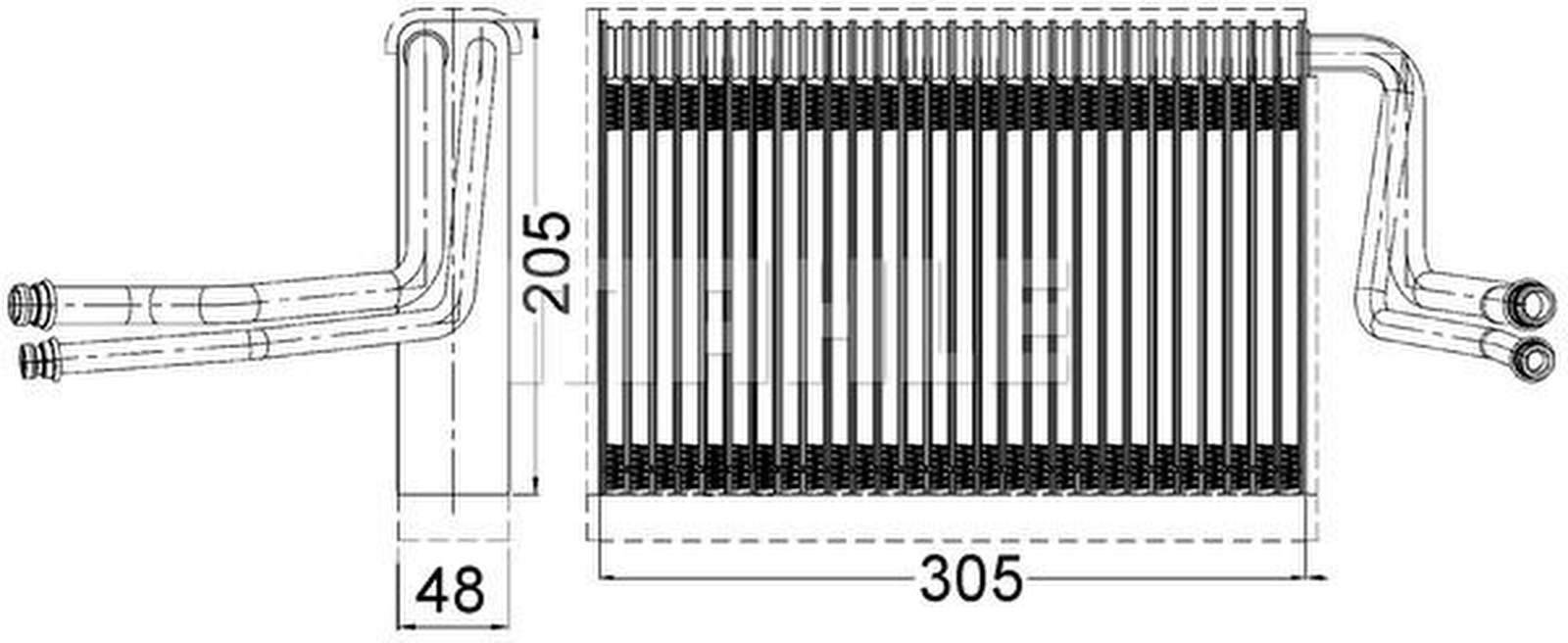 Mahle AE113000S Verdampfer, Klimaanlage