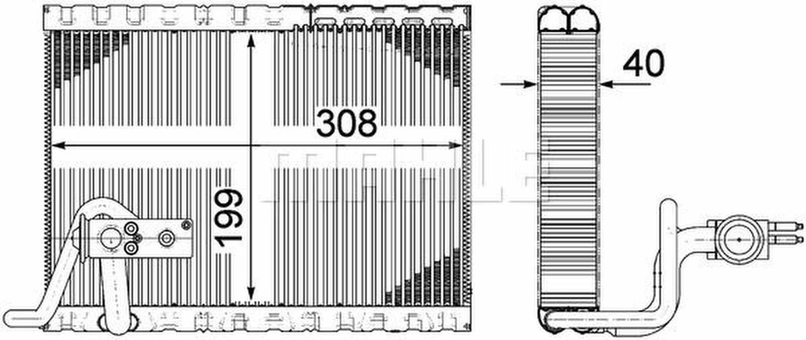 Mahle AE124000P Verdampfer, Klimaanlage