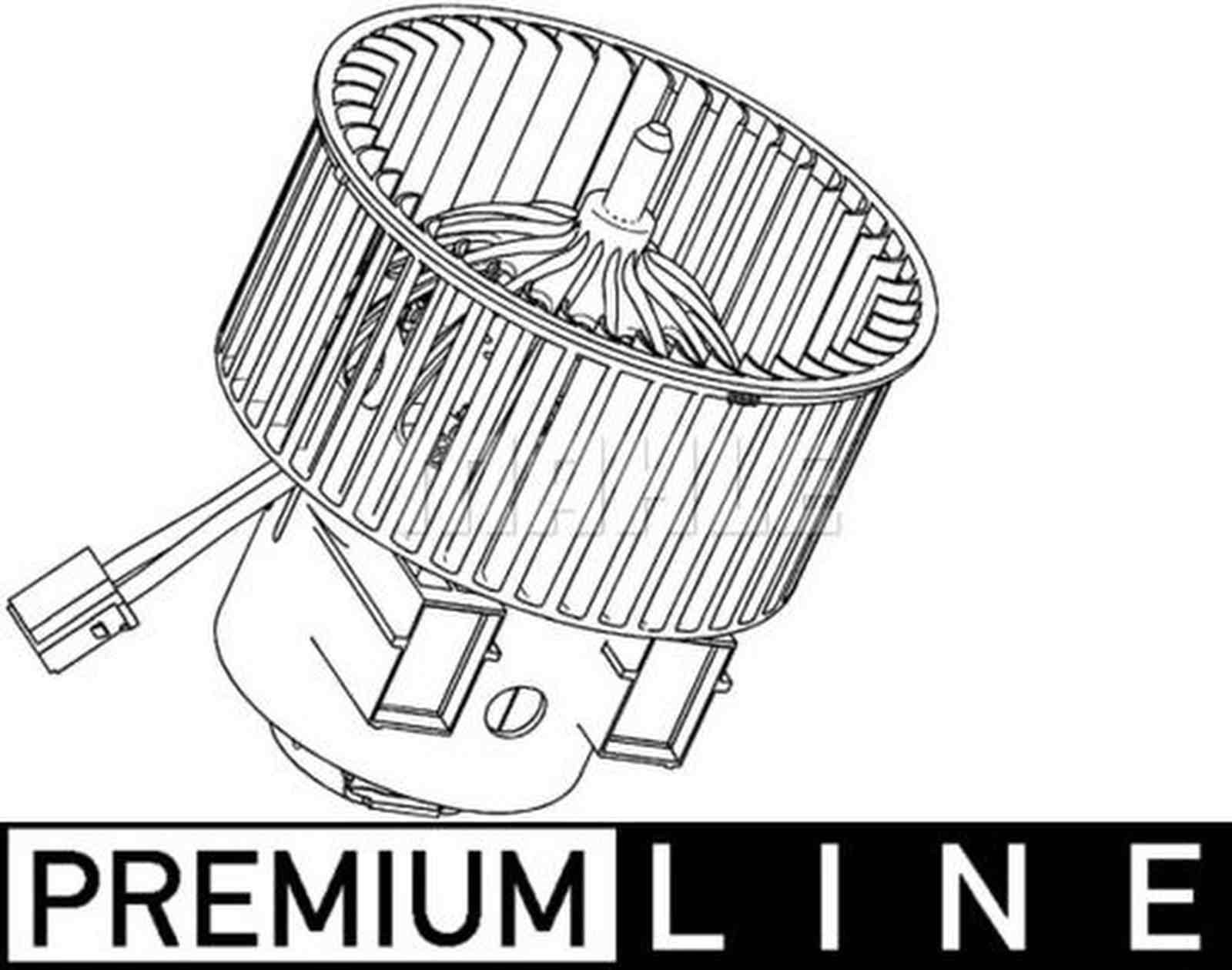 Innenraumgebläse 12 V 150 W Ø 134 mm 2-polig MAHLE für u.a. LAND ROVER EVOQUE