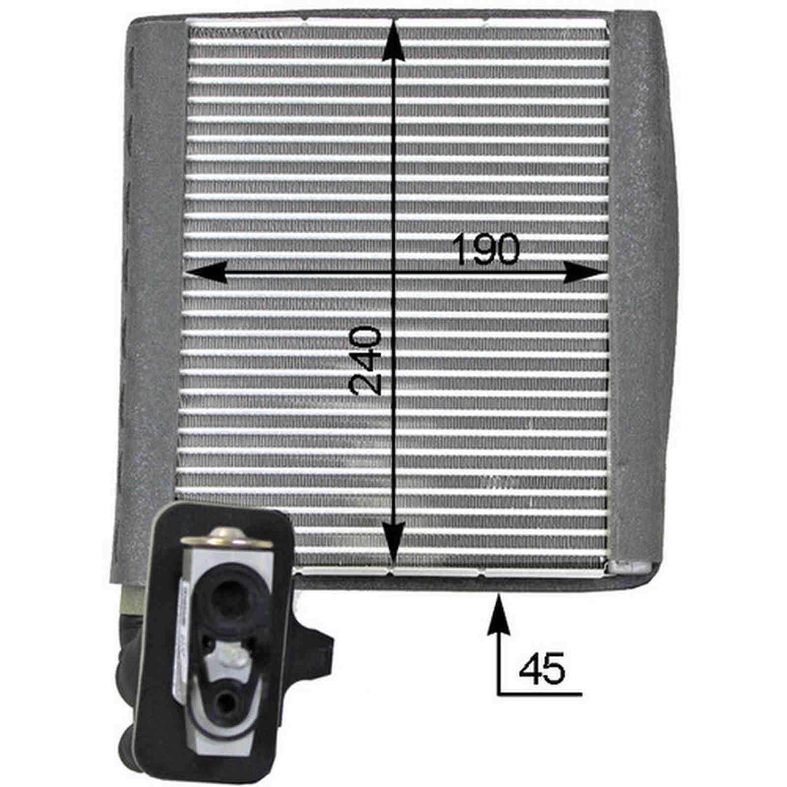 Verdampfer Klima Rohre parallel 190 mm - 45 mm MAHLE für u.a. FORD FOCUS