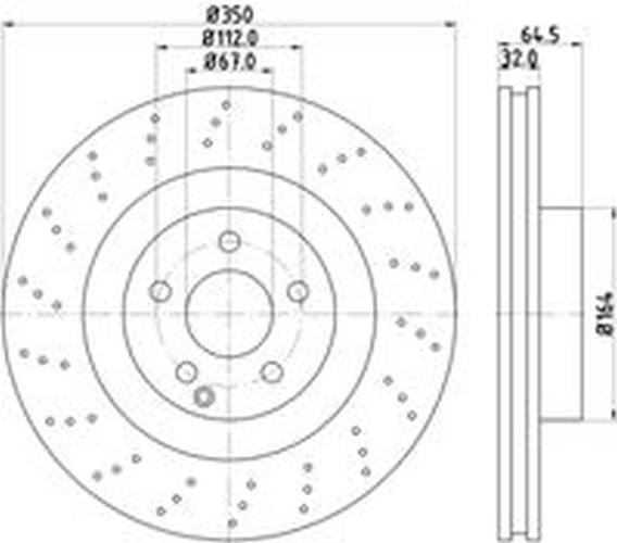 HELLA 8DD 355 115-401 Bremsscheibe