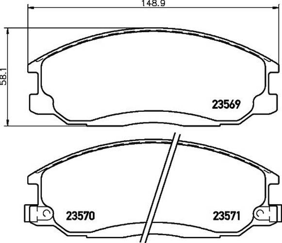 HELLA 8DB 355 009-991 Bremsbelagsatz, SBB