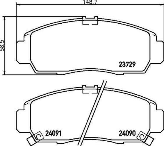 HELLA 8DB 355 009-771 Bremsbelagsatz, SBB