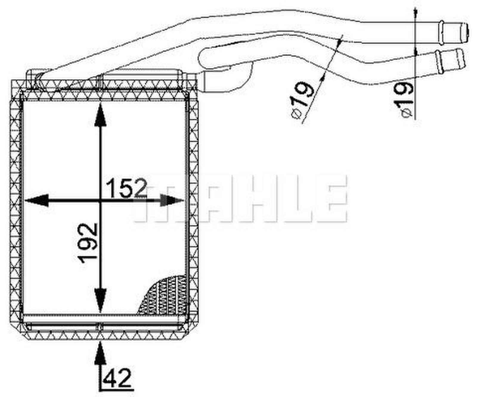 Mahle AH22000S Wärmetauscher, Innenraumheizung