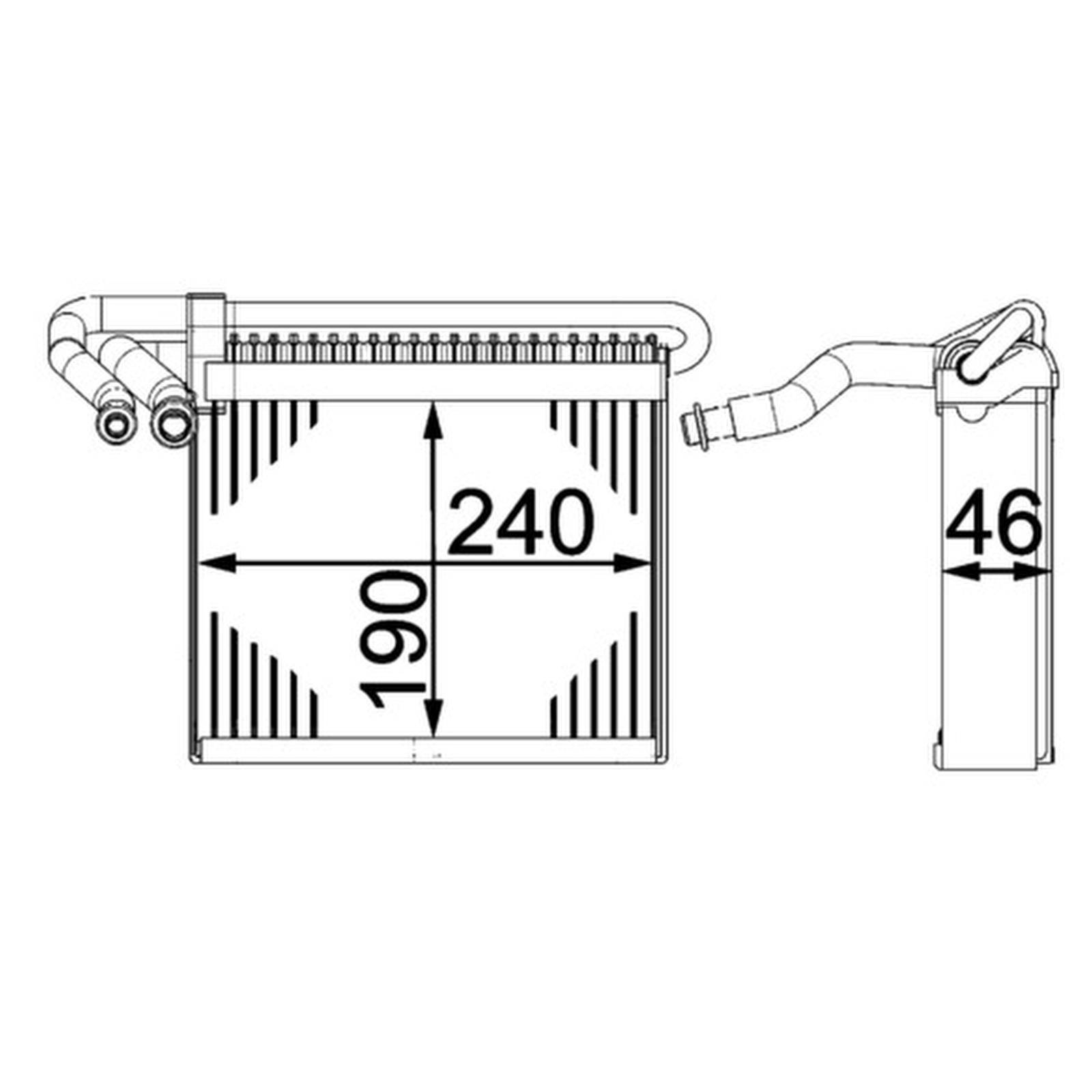 Mahle AE70000P Verdampfer, Klimaanlage