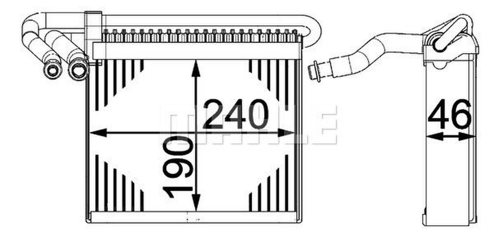 Mahle AE70000P Verdampfer, Klimaanlage