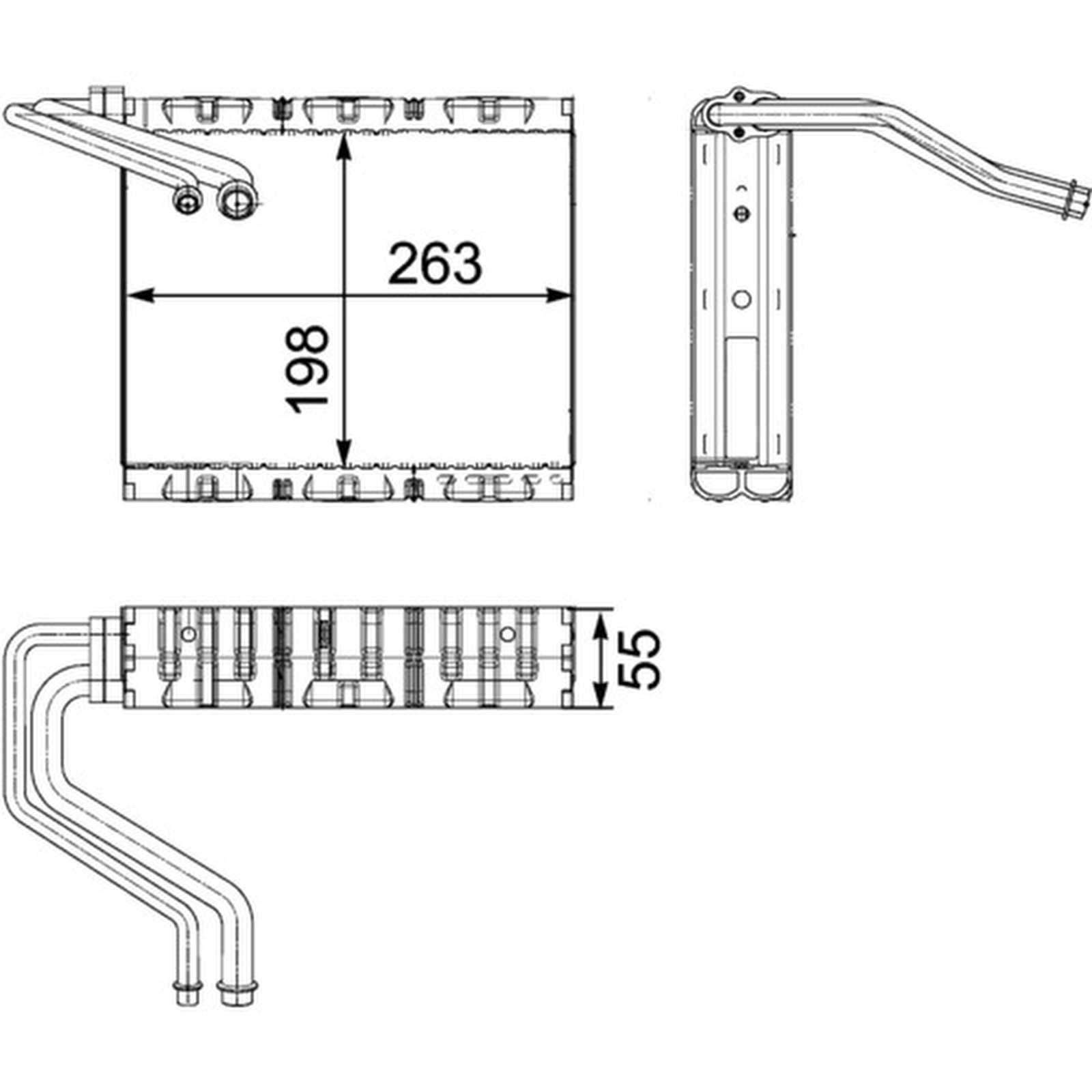 Mahle AE85000P Verdampfer, Klimaanlage