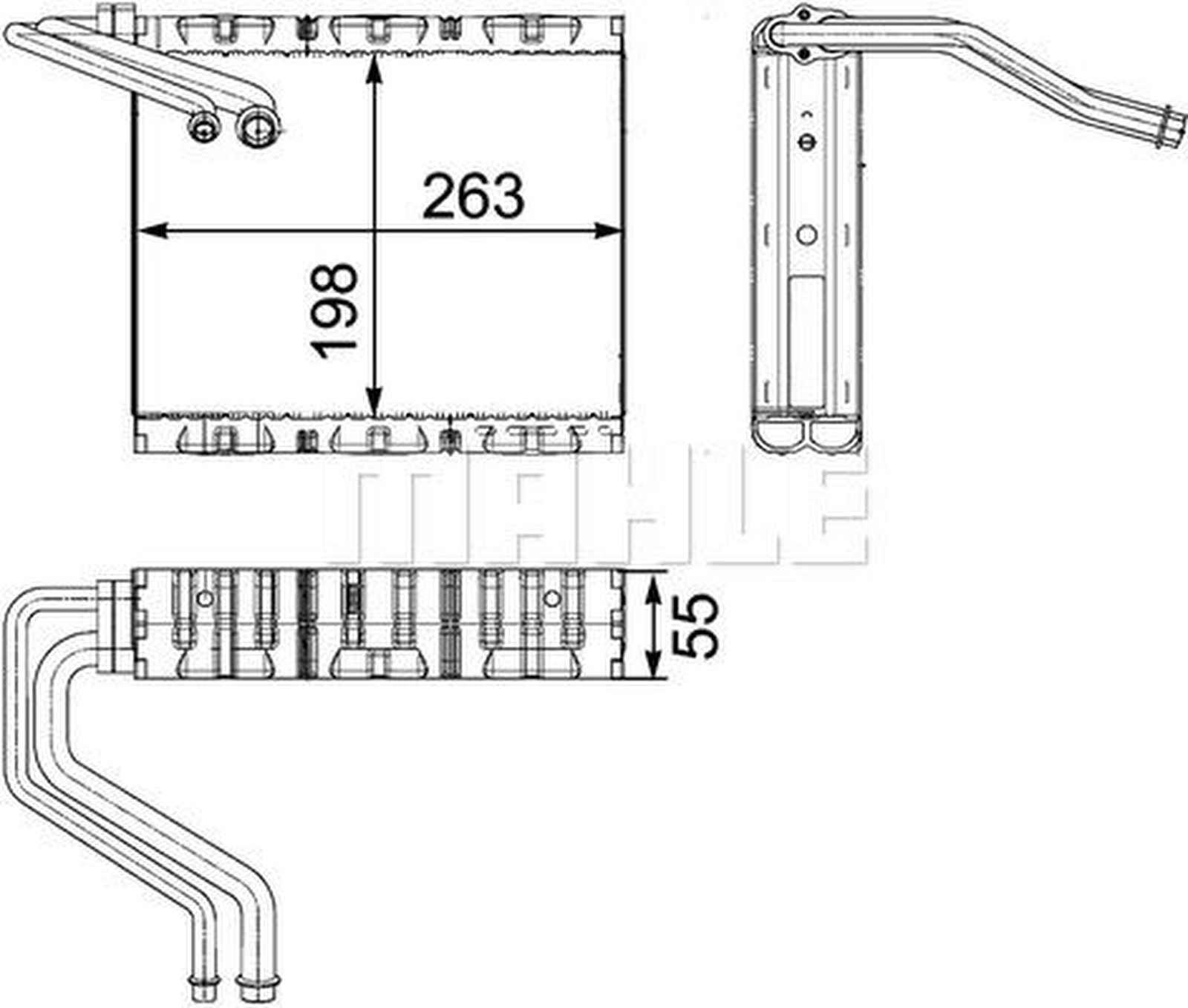 Mahle AE85000P Verdampfer, Klimaanlage