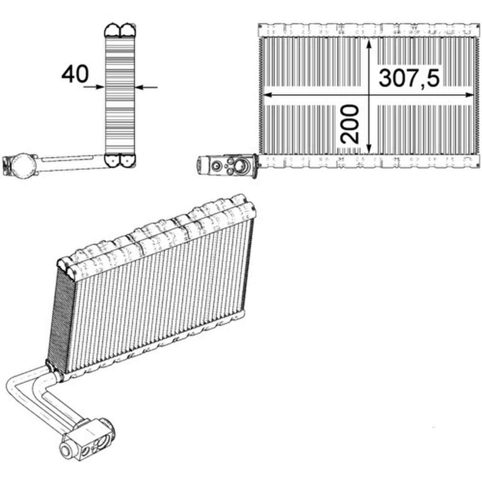 Mahle AE109000P Verdampfer, Klimaanlage