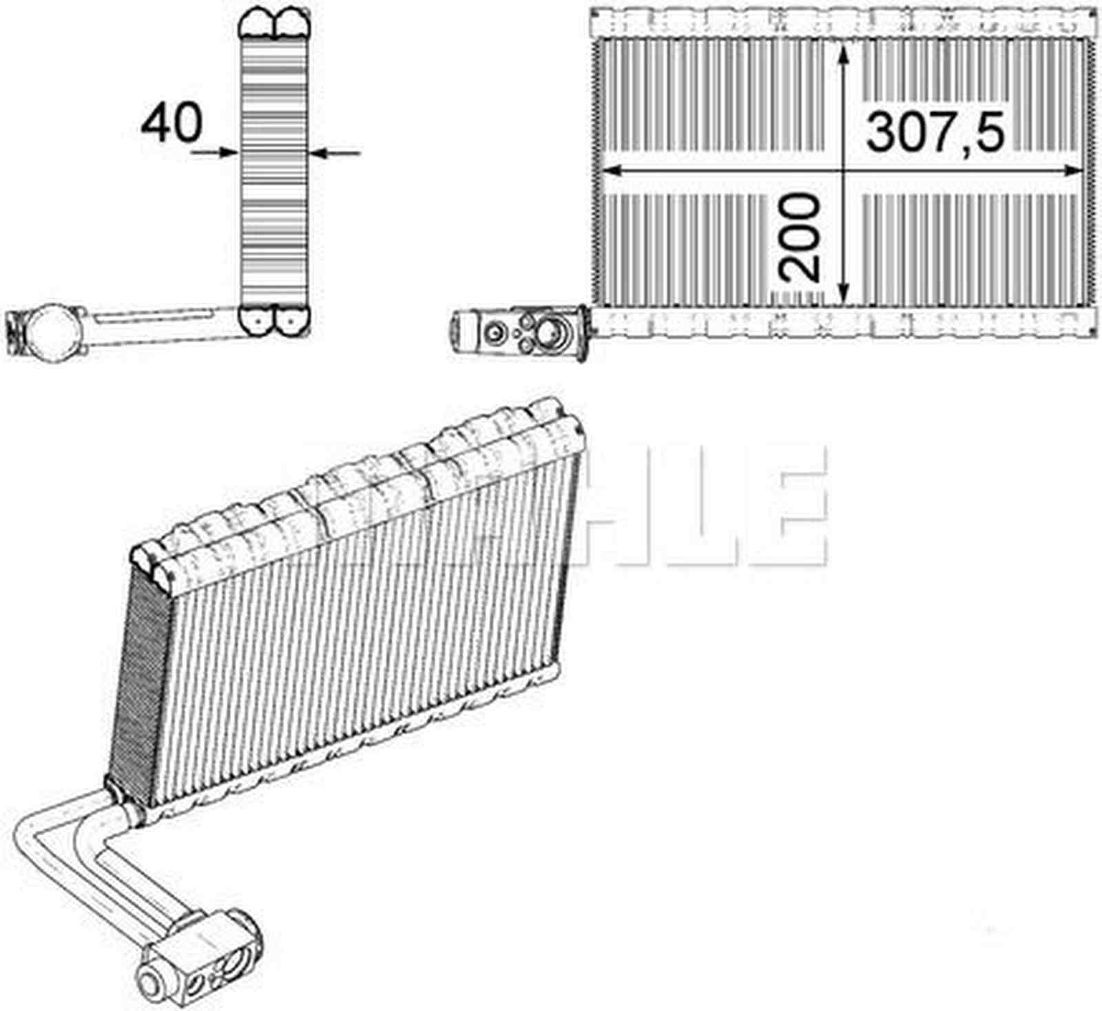 Mahle AE109000P Verdampfer, Klimaanlage