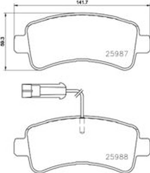 HELLA 8DB 355 024-871 Bremsbelagsatz, SBB