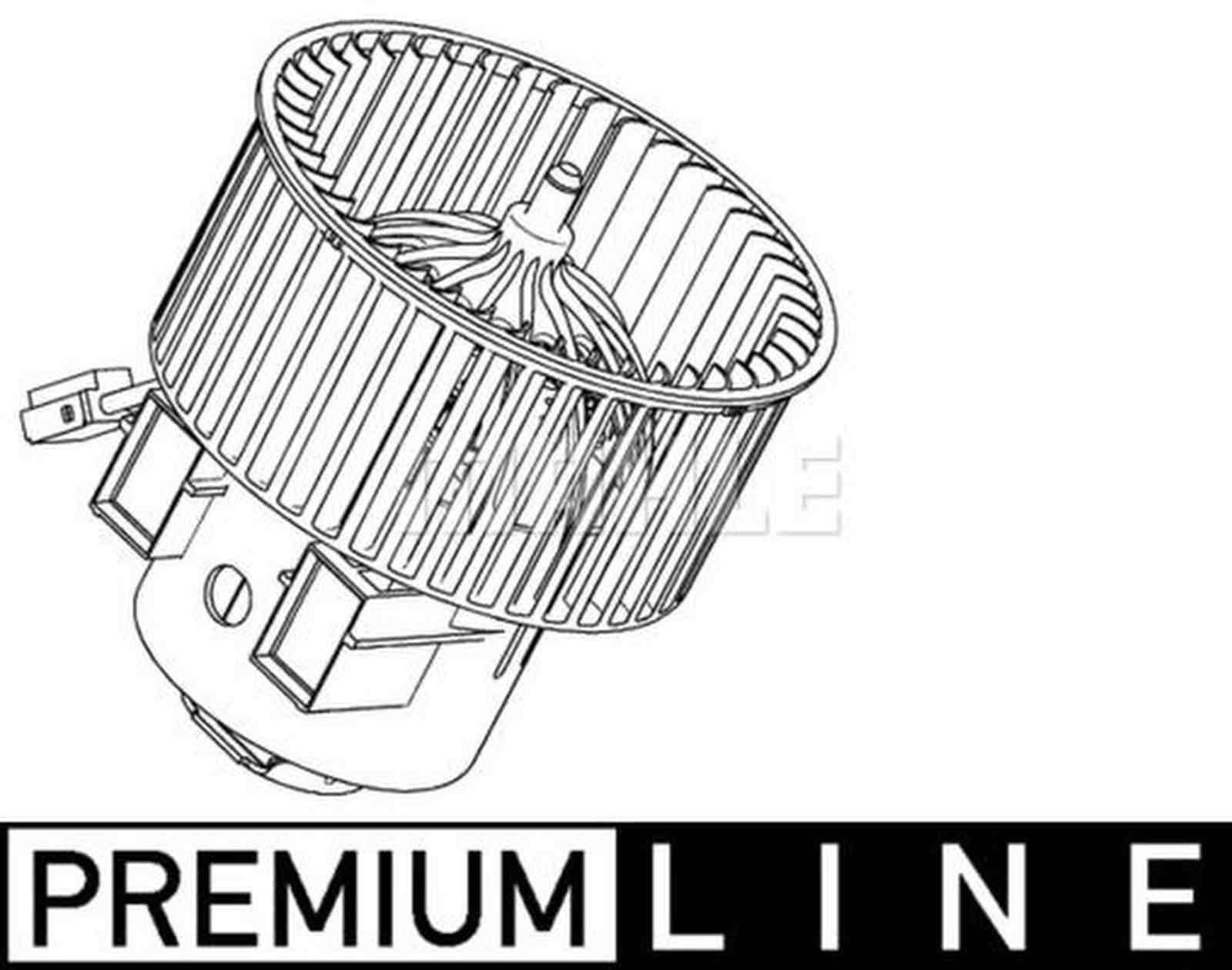 Innenraumgebläse 12 V 180 W Ø 133 mm 2-polig MAHLE für u.a. LAND ROVER EVOQUE