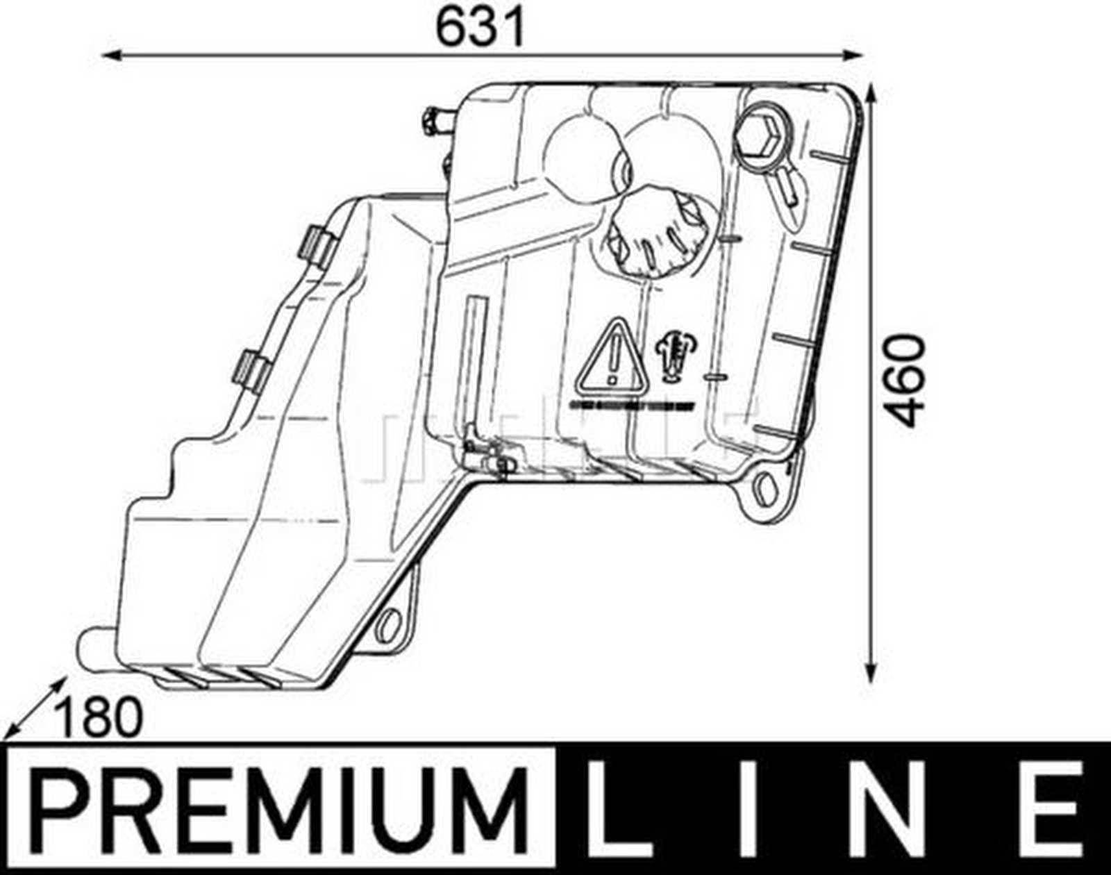 Ausgleichsbehälter Kühlmittel 460mm x631mm x180mm MAHLE für u.a. IVECO STRALIS