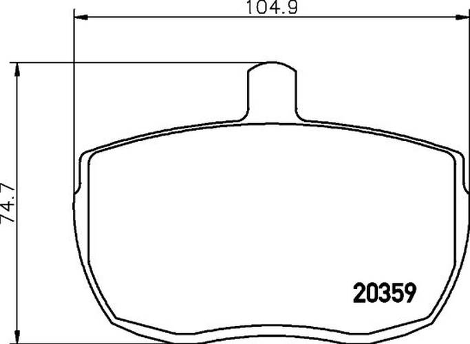 HELLA 8DB 355 006-361 Bremsbelagsatz, SBB