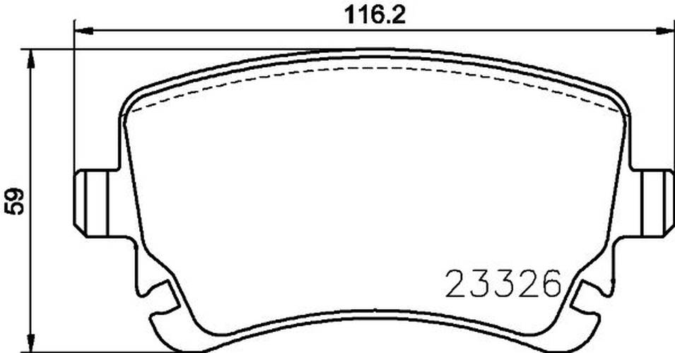 HELLA 8DB 355 024-961 Bremsbelagsatz, SBB