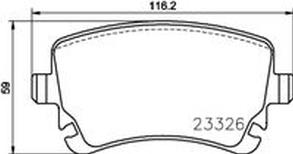 HELLA 8DB 355 024-961 Bremsbelagsatz, SBB