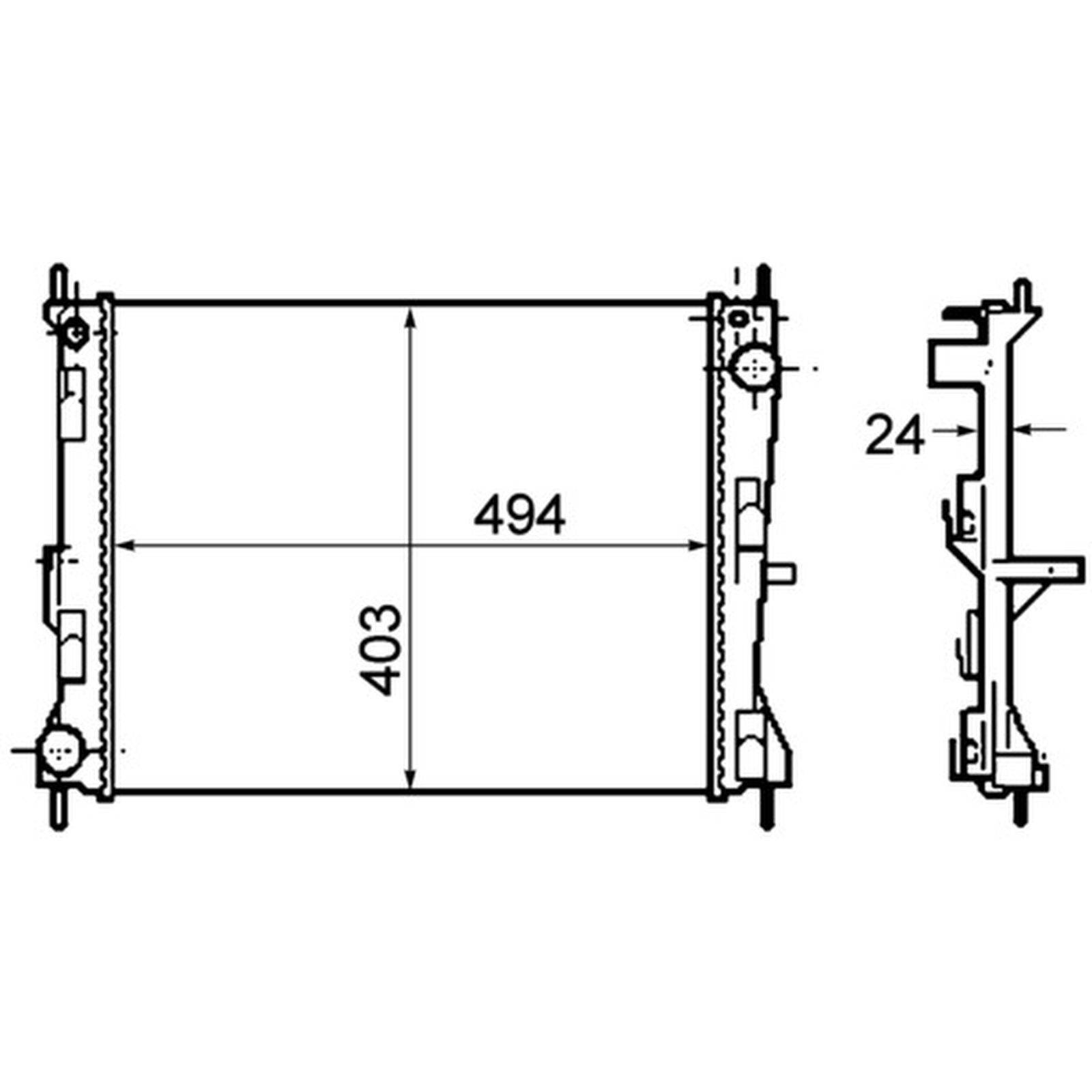 Mahle CR1691000P Kühler, Motorkühlung