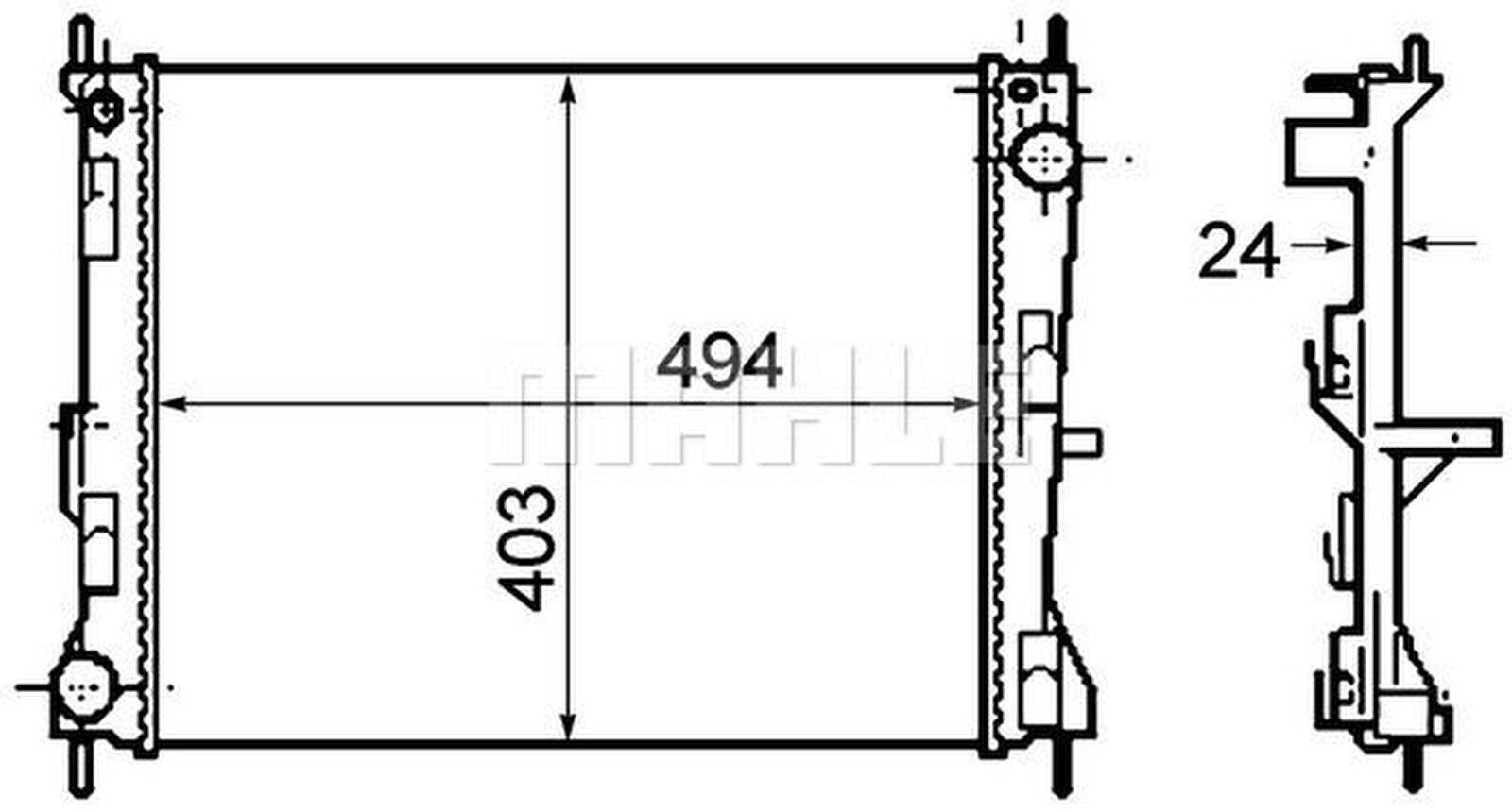 Mahle CR1691000P Kühler, Motorkühlung