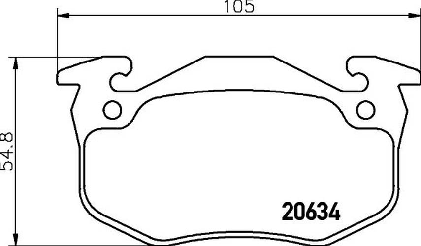 HELLA 8DB 355 007-661 Bremsbelagsatz, SBB