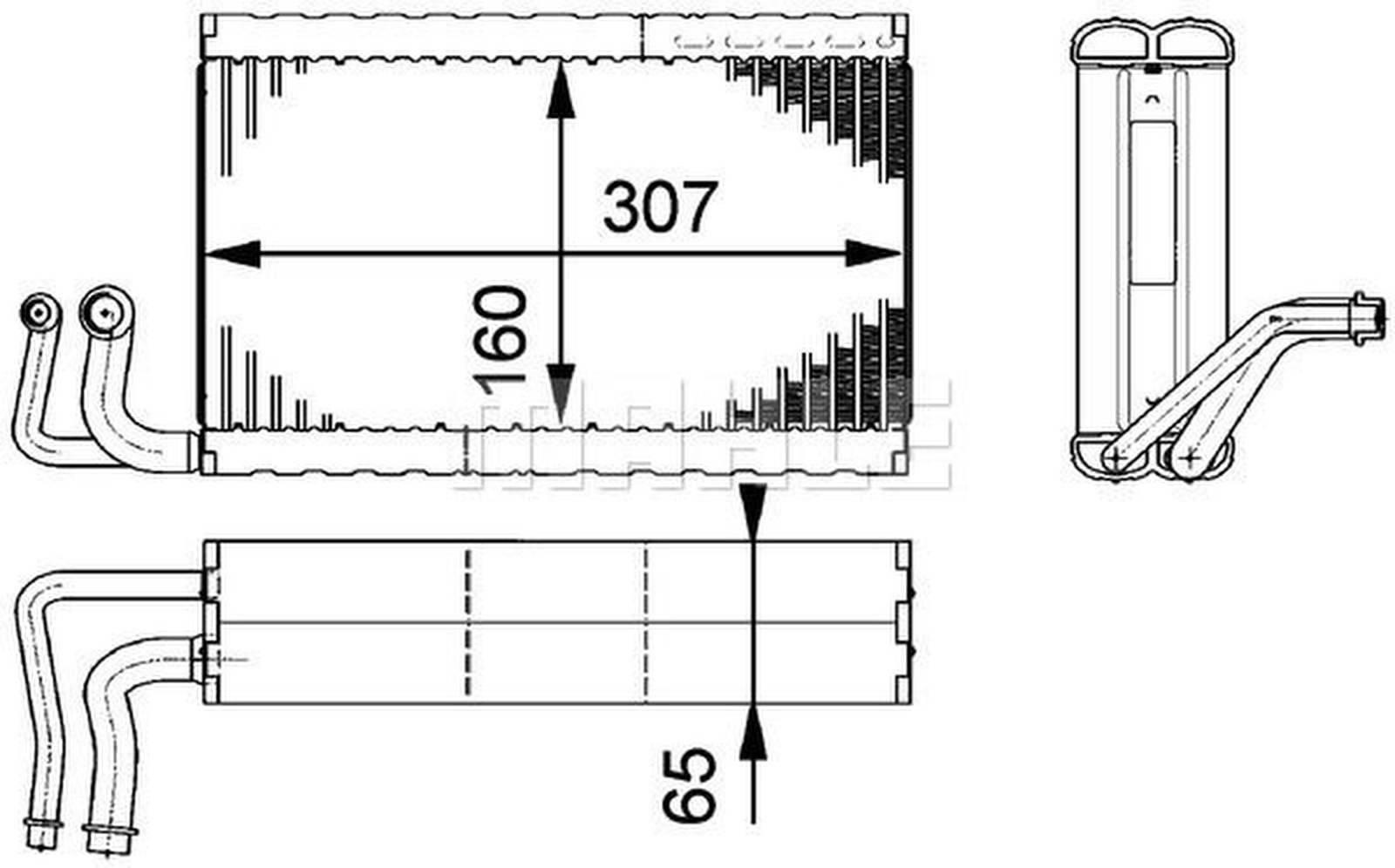 Mahle AE68000P Verdampfer, Klimaanlage